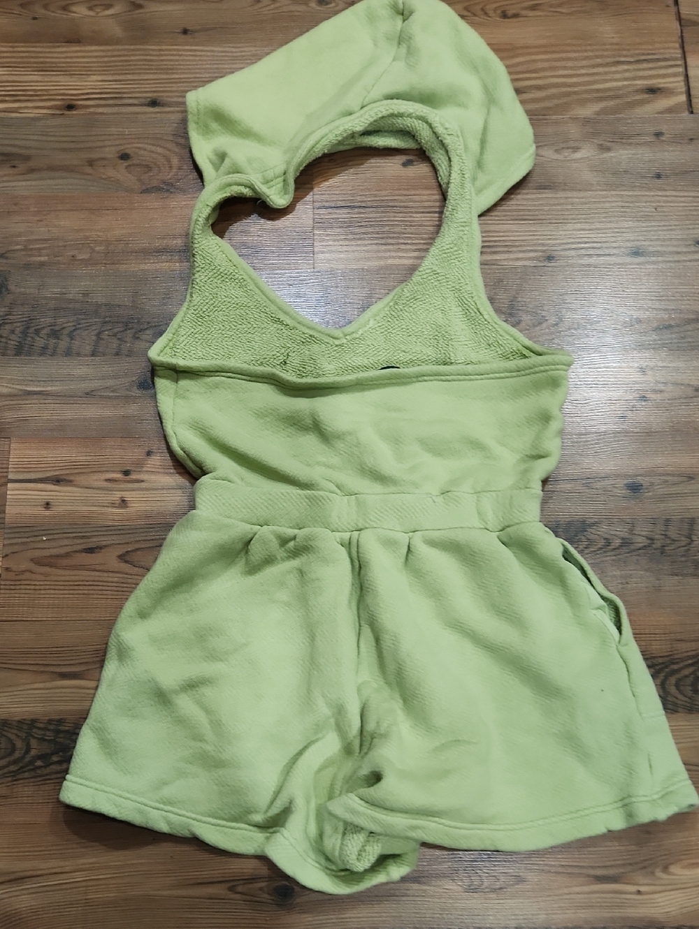 Free People FP Beach Free Est Oliver Terry Romper Boho Sporty Swim Green Medium - Picture 4 of 6